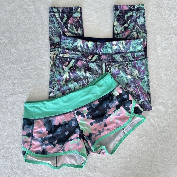 Lululemon Lot Size 4 Speed Short Clouded & Inspire Crop Luxtreme Leggings Bundle - Picture 6 of 9